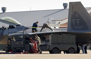 F-22A Raptor of the US Air Force Combat Hammer