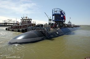 Launch of Texas (SSN 775) - nuclear-powered submarine - US Navy