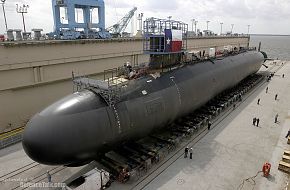 Launch of Texas (SSN 775) - nuclear-powered submarine - US Navy
