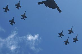 Navy, Air Force and Marine Corps aircraft fly - Valiant Shield 2006.