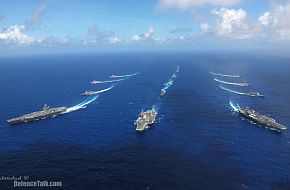 Ronald Reagan and Abraham Lincoln Carrier Strike groups - Valiant Shield 20