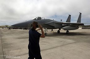 F-15C before take-off - Valiant Shield 2006