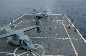 CH-46 Sea Knight, V-22 Osprey on USS San Antonio (LPD 17)