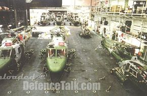 HMS Ocean's Hangar deck