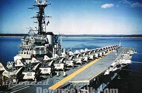 HMAS Melbourne with Gannets on deck