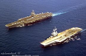 FS Charles De Gaulle R91 and USS Enterprise CVN65