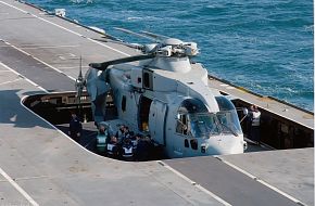 Westland Merlin HMA 1on RFA Argus's lift