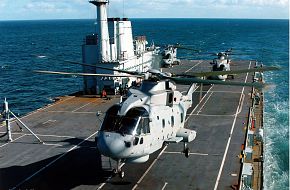 Westland Merlin HMA 1s aboard RFA Argus
