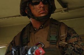 Marine stands gaurd during RIMPAC 2006 Exercise