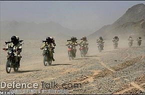 Iranian Soldiers riding bikes - Zolfaqar Iran War Games