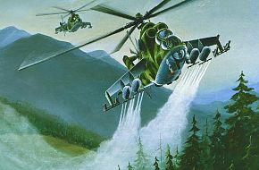 Mi-24 Hind Helicopter - Military Weapons Art