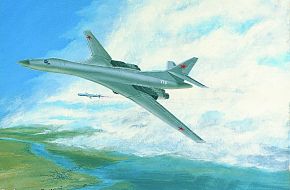 Blackjack Bomber firing AS-15 Missile - Military Weapons Art