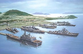 Soviet Ships in Cam Ranh Bay - Military Weapons Art