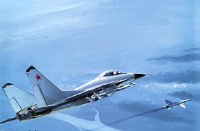 MiG-29 FULCRUM Escorting a BACKFIRE - Military Weapons Art