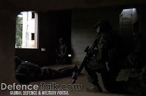 US Marines during MOUT - Urban Terrain Mount Exercise