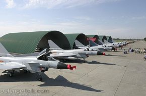 J-10 Fighter Jet in Hangers - Chinese Air Force