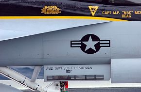F-18 on USS Kitty Hawk (CV 63) Aircraft Carrier