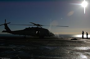 Flight Deck of USS Kitty Hawk (CV 63) Aircraft Carrier - US Navy