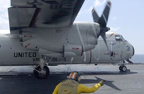 Flight Deck of USS Kitty Hawk (CV 63) Aircraft Carrier - US Navy