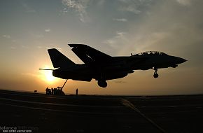 F-14 Tomcat landing on CVN 71 - Final Deployment