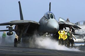 F-14 Tomcat on Flightdeck - Final Deployment