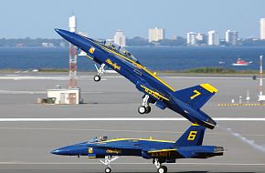 F/A-18C Hornet strike fighter aircraft - Blue Angels, US Navy