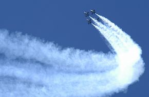 Blue Angels fly in formation, US Navy