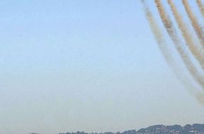 Blue Angels fly in formation, US Navy