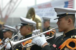 A trumpeter - S. Korea, US Military Exercise