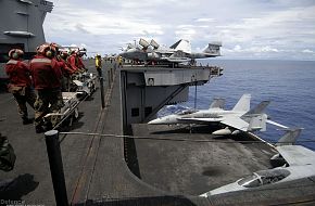F/A-18A Hornets - nuclear-powered aircraft carrier USS Nimitz