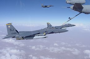 USAF F-15E & RAAF F/A-18 tanking on USAF KC-10