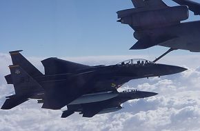 USAF F-15E & RAAF F/A-18 tanking on USAF KC-10