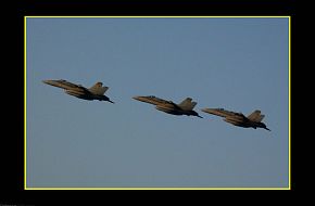 75SQN Hornets flypast of HMAS Kanimbla ANZAC day 2003 Arabian Gulf