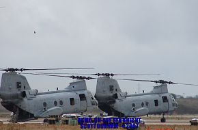 USMC CH-46E Sea Knight Helicopter MAGTF