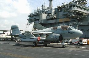 Prowler on USS Kitty Hawk in Singapore 2002