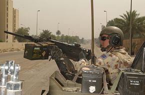 The 0.50Cal Gun on an ASLAV Personel Carrier in Iraq