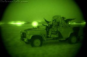 An ADGIE quick response vehicle seen through NVG's