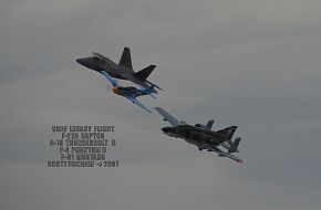 USAF Heritage Flight  F-22A  A-10  F-4  P-51