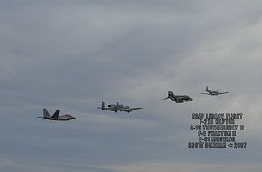 USAF Heritage Flight  F-22A  A-10  F-4  P-51