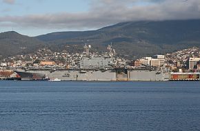 USS Tarawa LHA-1 visiting Hobart, May 11, 2008.