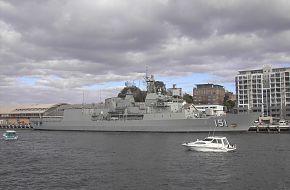 Anzac class frigates visiting Hobart