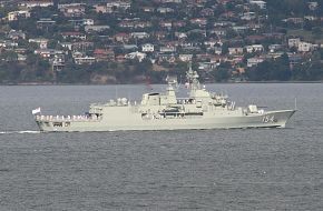 Anzac class frigates visiting Hobart