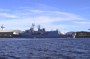 Anzac class frigates visiting Hobart