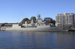 Anzac class frigates visiting Hobart