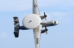 US Navy E-2C Hawkeye Airborne Early Warning Aircraft