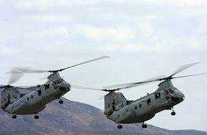 USMC CH-46 MAGTF Exercise