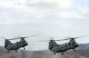 USMC CH-46 Sea Knight MAGTF Exercise