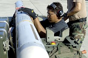 F-15E's AIM-7 Sparrow missile before loading