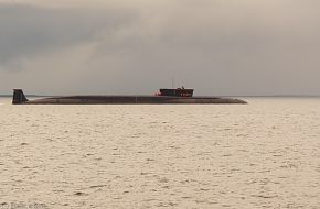 Borei submarine on trails