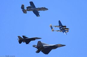 USAF Heritage Flight P-38 F-22 F-16 A-10